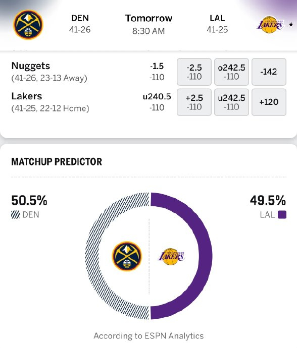 湖人掘金西部卡位战今晨打响 半步之差决定排名