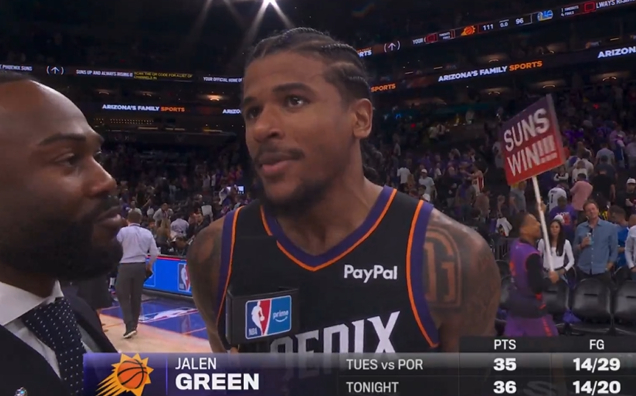 太阳队力克勇士晋级季后赛 杰伦·格林36+8助球队